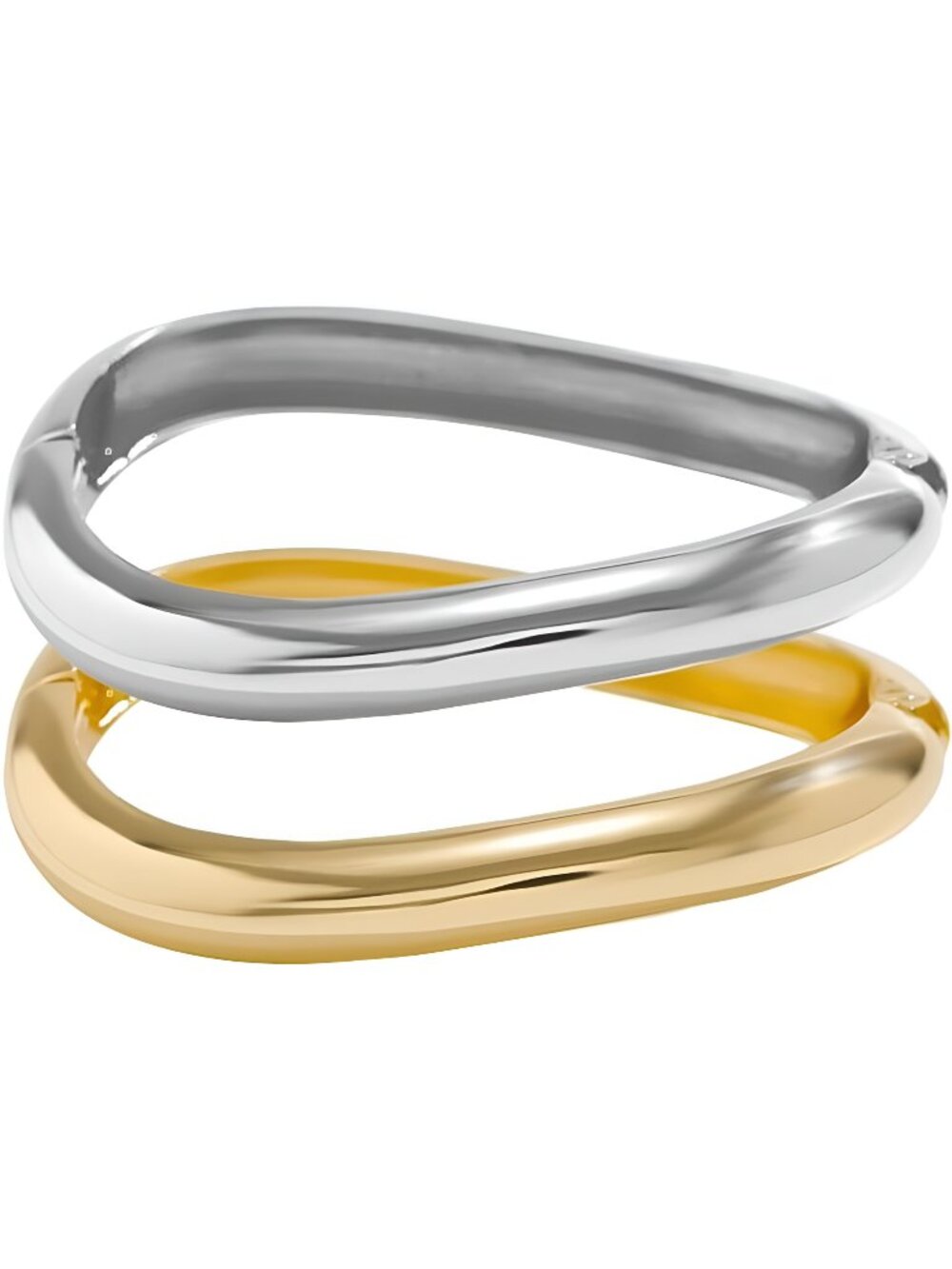 Gold Bangle Bracelets for Women Silver Plated Wide Wire Chunky Cuff Bracelets